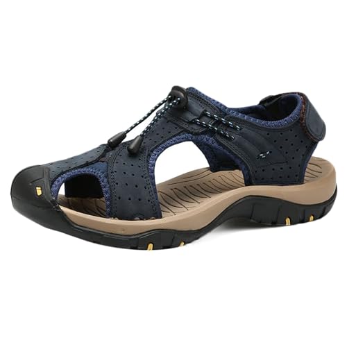 Herren Trekkingsandalen Outdoor Sportsandalen Sommer Wandersandalen Verstellbaren Geschlossene Zehe von HNVAVQ