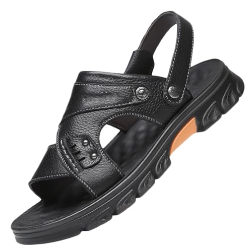 Herren Wandersandalen Leder Strand Fischer Hausschuhe Outdoor Casual Wasserdicht Schuhe Sommer von HNVAVQ