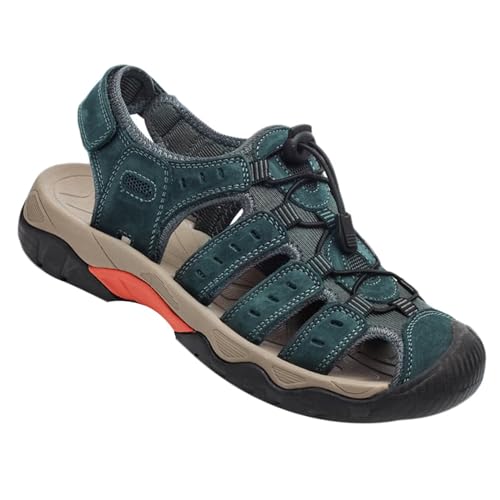 Sport Herren Sandalen Sommer Strand Freizeitschuhe Outdoor Wandern Sandalen Geschlossene Zehe Wandern Sandalen Fischer Sportliche Freizeit Sandalen 38-48 von HNVAVQ