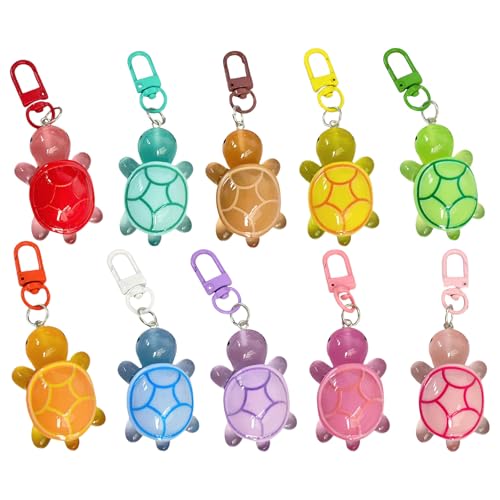HNsdsvcd Bunte Nachtlicht-Schildkröten-Schlüsselhalter, Zubehör, 10-teiliges Set, tragbare und starke stabile Materialien für den täglichen Gebrauch HNsdsvcd Bunte Nachtlicht-Schildkröten-Schlüsselhalter, Zubehör, 10-teiliges Set, tragbare und starke stabile Materialien für den täglichen Gebrauch von HNsdsvcd
