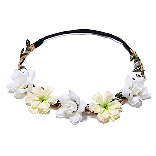 Haarschmuck mit Rosenblüte, Brautschmuck, dunkelrosa, Feen-Kopfschmuck, Braut-Kopfschmuck für Strand, Hochzeit, Requisiten, Braut-Haarschmuck von HNsdsvcd