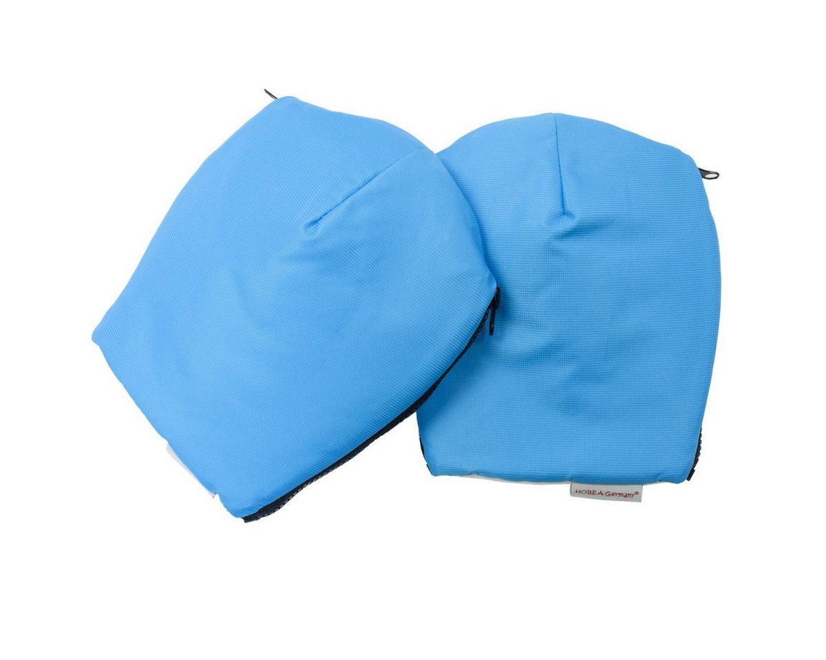 HOBEA-Germany Kinderwagen-Handwärmer Kinderwagenmuff blau, (2-St), Handmuff für den Kinderwagen, Handschuhe mit Reisverschluß von HOBEA-Germany