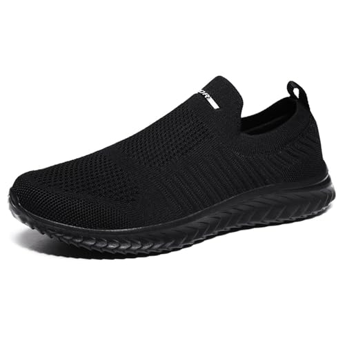 HOBTEC Damen-Sneaker for Hineinschlüpfen, lässige, Bequeme Schuhe mit Fußgewölbeunterstützung (Color : Black, Size : 39 EU) von HOBTEC