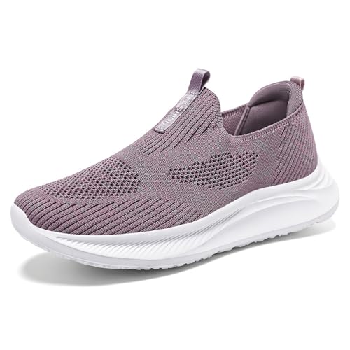 HOBTEC Damen-Turnschuhe, sportlich, laufend, gehend, Tennisschuhe, Mesh-Stillschuhe (Color : Purple, Size : 40 EU) von HOBTEC