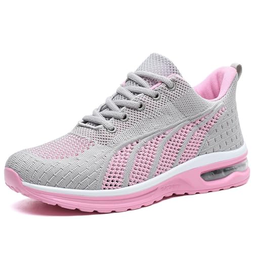 HOBTEC Laufschuhe Damen Turnschuhe Damen Mesh Low Top Sneakers(Color:A,Size:35 EU) von HOBTEC