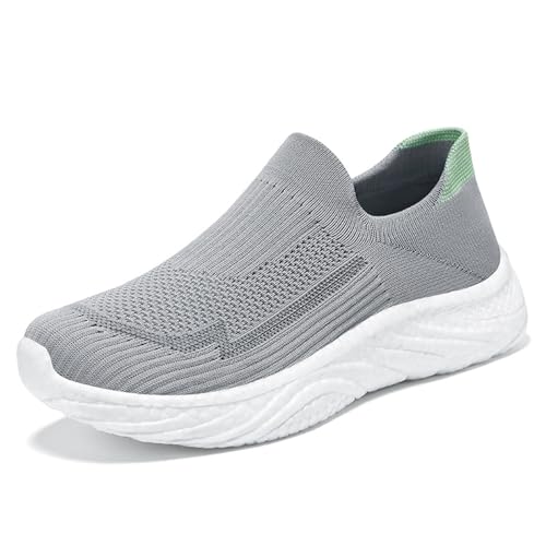 HOBTEC Slip-Ins-Sneaker for Damen, freihändige Slip-On-Wanderschuhe mit Fußgewölbeunterstützung(Color:A,Size:38 EU) von HOBTEC