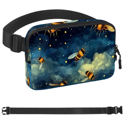 Starry Bee Laufgürtel, Workout-Gürtel für Handy, Geld, Schlüssel, Reisepass, Bankkarte, verstellbar, für Damen und Herren, Reise-Hüfttasche, Tasche für Läufer, Mehrfarbig 02, 1.5x9.0x5.9in/4x23x15cm Starry Bee Laufgürtel, Workout-Gürtel für Handy, Geld, Schlüssel, Reisepass, Bankkarte, verstellbar, für Damen und Herren, Reise-Hüfttasche, Tasche für Läufer, Mehrfarbig 02, 1.5x9.0x5.9in/4x23x15cm von HOHODIY