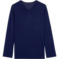 HOM Herren Longsleeve blau Modal von HOM