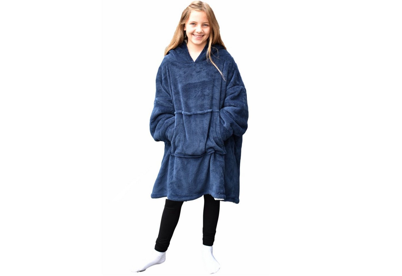 HOMELEVEL Hoodie Kinder Sherpa Fleece Hoodie - Kuscheliger Oversized Pulli (1-tlg) von HOMELEVEL