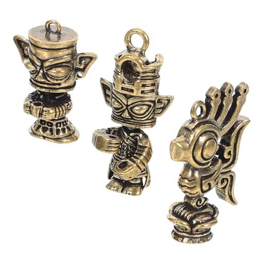 HOMOCONO 3 Stück Vintage Messing Anhänger für Auto und Taschen Schlüssel Retro Statue Charms Unisex Langlebig und Leicht für Antiker Designs HOMOCONO 3 Stück Vintage Messing Anhänger für Auto und Taschen Schlüssel Retro Statue Charms Unisex Langlebig und Leicht für Antiker Designs von HOMOCONO