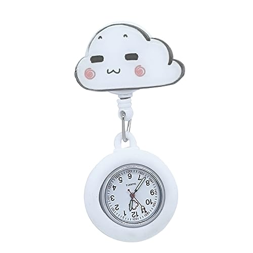 HOMSFOU 1 Stück -Taschenuhr Taschenuhren Für Männer Stethoskop-Uhr Cartoon-Schlüsselanhänger Silikon -Uhr -Anstecknadel-Uhr von HOMSFOU