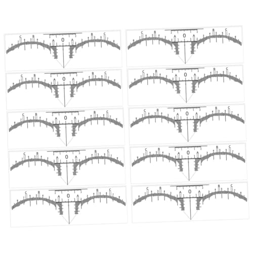 HOMSFOU 10St Augenbrauenformer positionieren praktisches Augenbrauenlineal werkzeug Aufkleber Marker Augenbrauenlineal Marker Augenbrauenformer Haupt Augenbrauenlinie Textmarker PVC Weiß von HOMSFOU