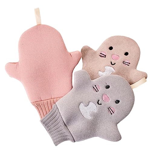 HOMSFOU 3st Körperpeeling-handschuh Koreanischer Peeling-handschuh Badehandschuhe Wäsche Für Baby Waschen Badezubehör Waschlappen Für Unisex Badetuch Badeprodukte Den Schlamm Hinunter Kind von HOMSFOU