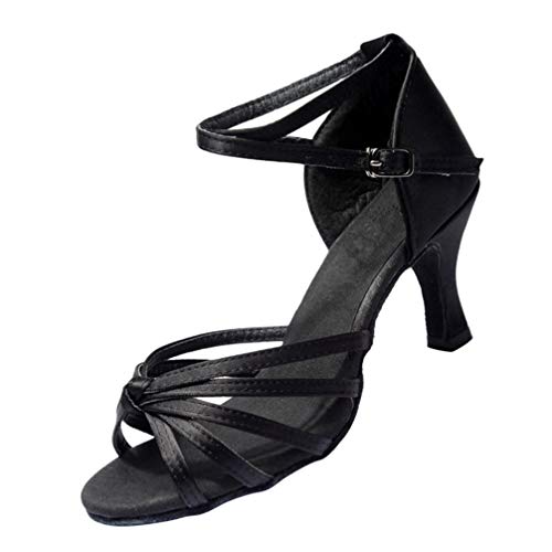 HOMSFOU Damen Latein Tanzschuhe Standardtanzschuhe Performance Tanzschuhe Hochzeit Tanzschuhe - Größe 38 (Schwarz) von HOMSFOU