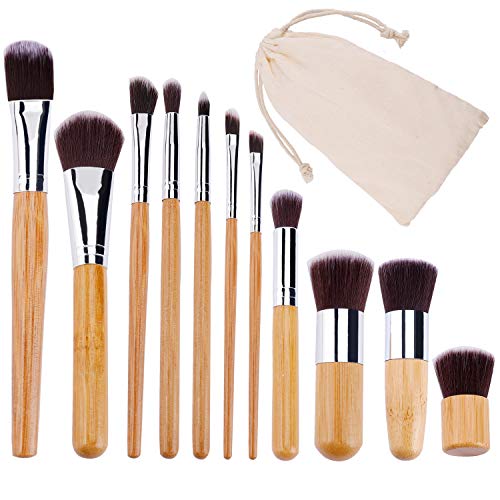 Make-up Pinsel Set Professionelle Kosmetik Pinselset Bambus Griff Foundation Blush Gesichtspuder Concealer Lidschatten Pinsel mit Aufbewahrungstasche 11 Stück Make-up Pinsel Set Professionelle Kosmetik Pinselset Bambus Griff Foundation Blush Gesichtspuder Concealer Lidschatten Pinsel mit Aufbewahrungstasche 11 Stück von HONGXIN-SHOP
