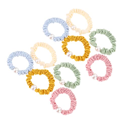 HONMEET Haarband 10 Stücke Halter Mädchen Bobbles Zubehör Seile Gummibänder Styling Seil Krawatten Scrunchy Halter Elastische Haare Für Bands Scrunchies Jogging Ring Handgelenk Perlgewebe von HONMEET