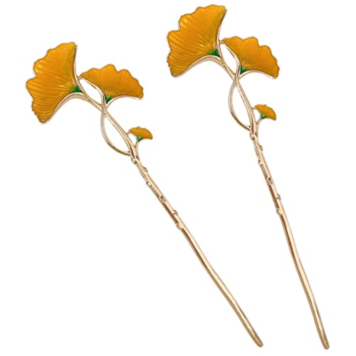HONMEET 2 Stück Ginkgoblatt-haarstab Vintage Haarnadel Für Dutt Haarstäbchen Chignon-nadel Für Damen HONMEET 2 Stück Ginkgoblatt-haarstab Vintage Haarnadel Für Dutt Haarstäbchen Chignon-nadel Für Damen von HONMEET