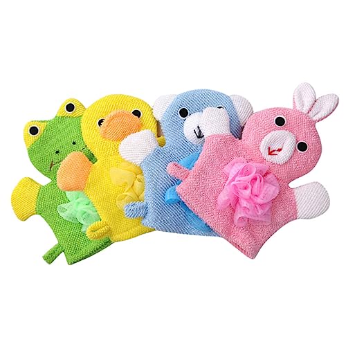 HONMEET 4er Satz Kinder Peeling Badehandschuhe Körperreinigungshandschuhe Badetücher Mit Aufhängeöse Leicht Zu Reinigen HONMEET 4er Satz Kinder Peeling Badehandschuhe Körperreinigungshandschuhe Badetücher Mit Aufhängeöse Leicht Zu Reinigen von HONMEET