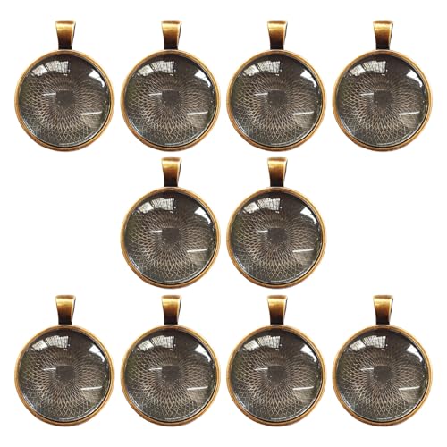 HOOLRZI 10er-Set runde Anhängerablagen, 25 mm, Lünettenbasis, Anhängerherstellung, Zubehör, Bastelbedarf, Set, geeignet für Schmuckbastelarbeiten HOOLRZI 10er-Set runde Anhängerablagen, 25 mm, Lünettenbasis, Anhängerherstellung, Zubehör, Bastelbedarf, Set, geeignet für Schmuckbastelarbeiten von HOOLRZI