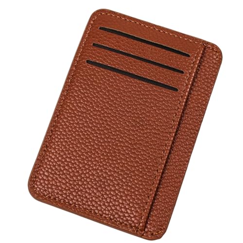 HOOLRZI Kartenhalter Multi-Slot-Geldbörse Litschi-Textur Tasche Kartenhalter Leder Kartenhalter Bankkartengeldbörse Einfarbige Brieftasche tragbar von HOOLRZI