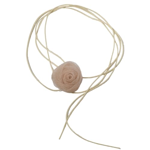 HOOLRZI Rose Halskette Elegante Rose Blume Halsband Halskette Temperament Spitze Up Schlüsselbein Kette Sexy Einstellbare Seil Halskette Sommer Kragen von HOOLRZI