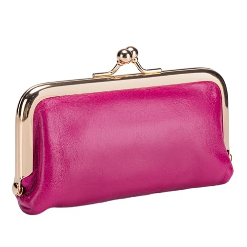 HOOLRZI Taschen Mode Lippenstift Pack Dame Geldbörse Vintage Bifold Wechseltasche Elegante Kiss Lock Geldbörsen Kleine Geldbörse Clutch Bag für Frauen von HOOLRZI