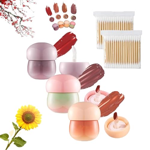 Blurring Pudding Pot Lip, Free Lip And Cheek Blurry Pudding Pot, Free Pudding Pot Lip, Free Blurry Pudding Pot Lip, Non-Sticky Glossy Tinted Lip Balm, Waterproof Lipstick Glowing Lips (3PCS-J) von HOPASRISEE