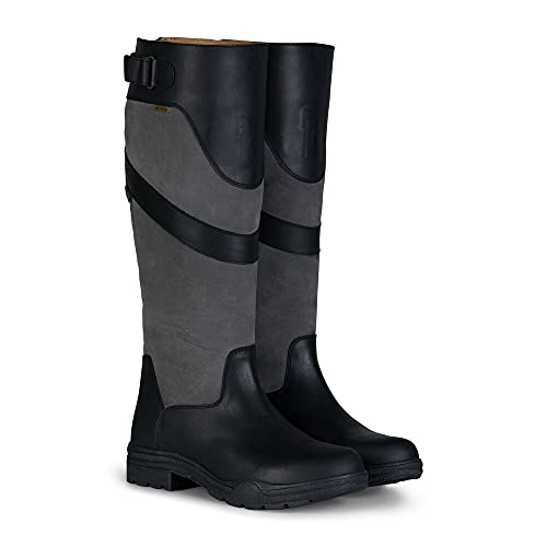 HORZE Waterford wasserdichte Country Stiefel, Schwarz, 38 von HORZE