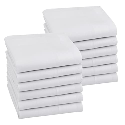 HOULIFE Herren-Taschentücher – Damen-Taschentuch, einfarbig, 100 % 60er Baumwolle, weiches Einstecktuch für Vater, Großvater, Frauen, Hochzeit, 40 x 40 cm, 6/12 Stück, weiß, 85 HOULIFE Herren-Taschentücher – Damen-Taschentuch, einfarbig, 100 % 60er Baumwolle, weiches Einstecktuch für Vater, Großvater, Frauen, Hochzeit, 40 x 40 cm, 6/12 Stück, weiß, 85 von HOULIFE