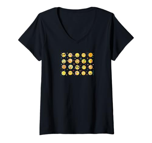 Damen Be Happy T-Shirt mit V-Ausschnitt Damen Be Happy T-Shirt mit V-Ausschnitt von HOUSE OF TURNOWSKY APPAREL