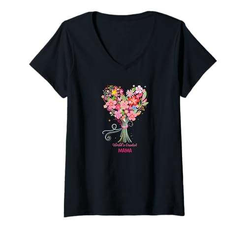 Damen Die beste Mama der Welt T-Shirt mit V-Ausschnitt Damen Die beste Mama der Welt T-Shirt mit V-Ausschnitt von HOUSE OF TURNOWSKY APPAREL