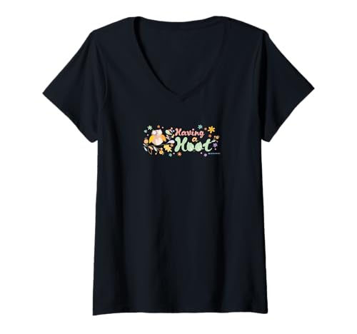 Damen Having A Hoot T-Shirt mit V-Ausschnitt Damen Having A Hoot T-Shirt mit V-Ausschnitt von HOUSE OF TURNOWSKY APPAREL