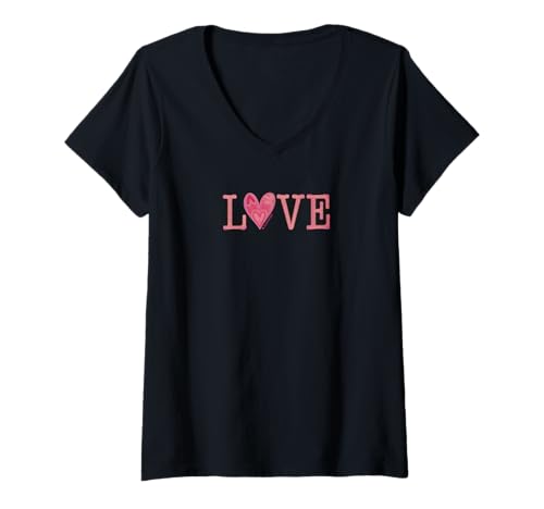 Damen Liebe T-Shirt mit V-Ausschnitt Damen Liebe T-Shirt mit V-Ausschnitt von HOUSE OF TURNOWSKY APPAREL