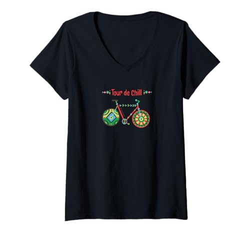 Damen Tour de Chill T-Shirt mit V-Ausschnitt Damen Tour de Chill T-Shirt mit V-Ausschnitt von HOUSE OF TURNOWSKY APPAREL