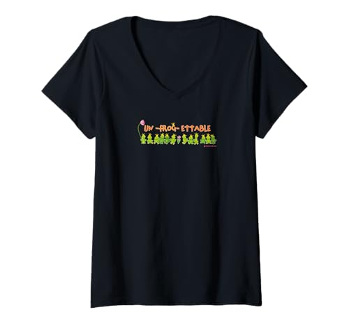 Damen Un-frog-ettible T-Shirt mit V-Ausschnitt Damen Un-frog-ettible T-Shirt mit V-Ausschnitt von HOUSE OF TURNOWSKY APPAREL
