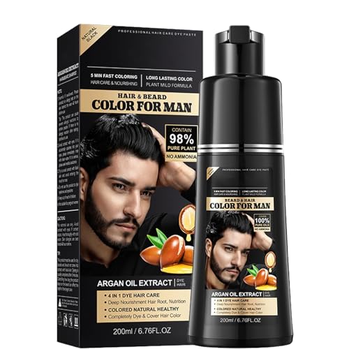Haarfarbe Schwarz,Schwarz Pflanzenhaarfarbe,Instant Black Hair Shampoo,Natural Hair Dye Shampoo,100% Grauabdeckung- Einfach&schnell,Semi-permanente Schwarze Haarfarbe,Haarfärbeshampoo für Männer Haarfarbe Schwarz,Schwarz Pflanzenhaarfarbe,Instant Black Hair Shampoo,Natural Hair Dye Shampoo,100% Grauabdeckung- Einfach&schnell,Semi-permanente Schwarze Haarfarbe,Haarfärbeshampoo für Männer von HOUSN