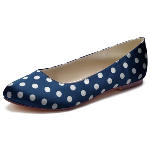 HQINGAXU Damen Komfortable Ballerinas Mit Geschlossenem Rundzehen Slip-On Brautschuhe Partyschuhe Sandalen Mit Punkten Satin Blockabsatz Ballerinas Für Den Alltag,Marine,39 EU HQINGAXU Damen Komfortable Ballerinas Mit Geschlossenem Rundzehen Slip-On Brautschuhe Partyschuhe Sandalen Mit Punkten Satin Blockabsatz Ballerinas Für Den Alltag,Marine,39 EU von HQINGAXU