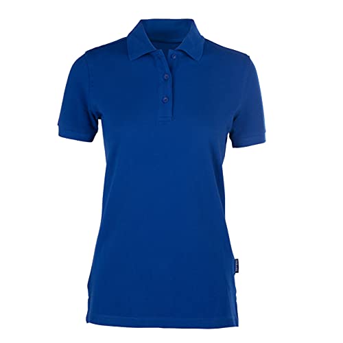 HRM Damen Heavy Polo, royalblau, Gr. 2XL I Premium Polo-Shirt Damen aus 100% Baumwolle I Basic Polohemd bis 60°C waschbar I Hochwertige & nachhaltige Damen-Oberteile I Workwear von HRM