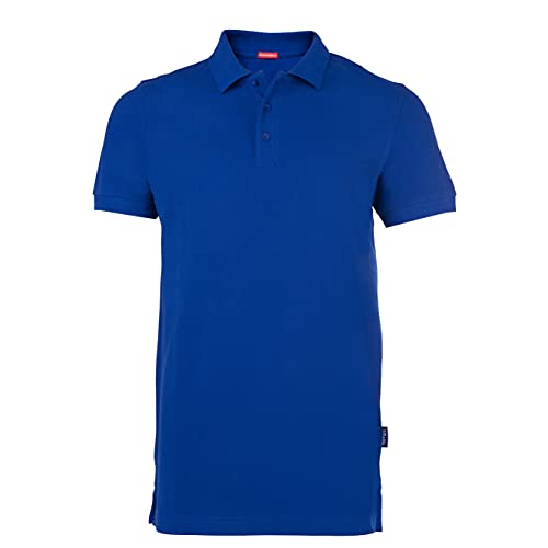 HRM Herren Heavy Performance Polo, Royalblau, Gr. M I Premium Polo Shirt Herren I Basic Polohemd bis 60°C waschbar I Hochwertige & nachhaltige Herren-Bekleidung I Workwear von HRM