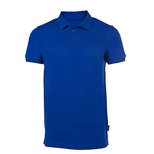 HRM Herren Heavy Stretch Polo, Royalblau, Gr. 5XL I Premium Polo Shirt Herren aus 95% Baumwolle & 5% Elasthan I Basic Polohemd bis 40°C waschbar I Hochwertige & nachhaltige Herren-Kleidung I Workwear von HRM