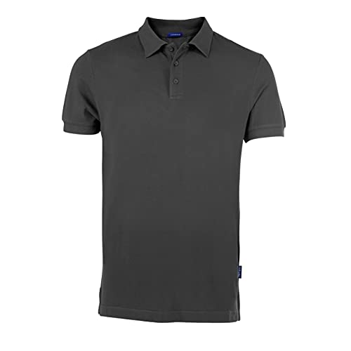 HRM Herren Luxury Polo, dunkelgrau, Gr. 4XL I Premium Polo Shirt Herren aus 100% Baumwolle I Basic Polohemd bis 60°C farbecht waschbar I Hochwertige & nachhaltige Herren-Bekleidung von HRM