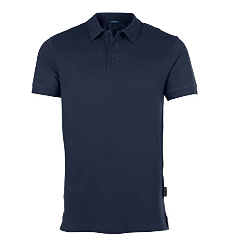 HRM Herren Luxury Stretch Polo, Navy, Gr. 5XL I Premium Polo Shirt Herren aus 95% Baumwolle & 5% Elasthan I Basic Polohemd bis 40°C waschbar I Hochwertige & nachhaltige Herren-Bekleidung von HRM