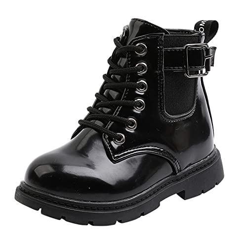 HSD Wasserarme Stiefeletten für Jungen und, kurze Stiefel, Lederschuhe, Kleinkindstiefel Gummistiefel 30 (B, 22 Toddler) von HSD