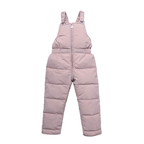 Kleinkind Kinder Baby Jungen Mädchen warme Hosen Gesamtjumper Winterhose Kleidung Schlafhose Jungen (Pink, 2-3 Years) von HSD