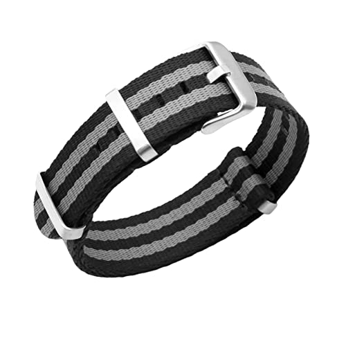 HTFKFW Uhrenarmband, 20mm Männer Frauen NATO Nylon Uhrenarmbänder High Density Woven Nylon Canvas Uhrenarmband Armband Zubehör (Color : Type 10_20mm) von HTFKFW