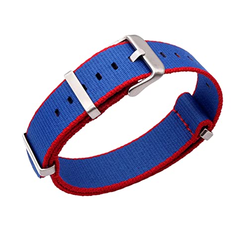 HTFKFW Uhrenarmband, 20mm Männer Frauen NATO Nylon Uhrenarmbänder High Density Woven Nylon Canvas Uhrenarmband Armband Zubehör (Color : Type 6_20mm) von HTFKFW