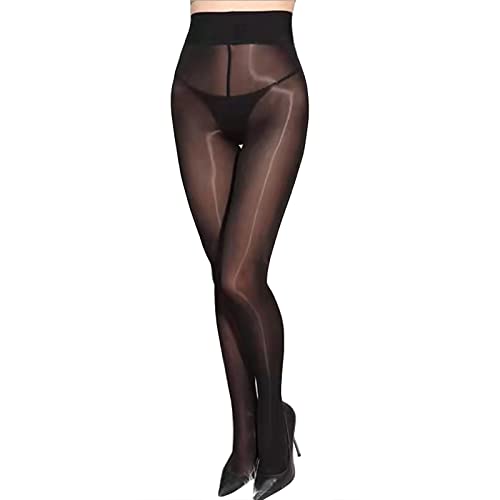 HTRUIYATY Women¡¯s Sheer Tights 8D Shiny Pantyhose Low Waist-Black von HTRUIYATY