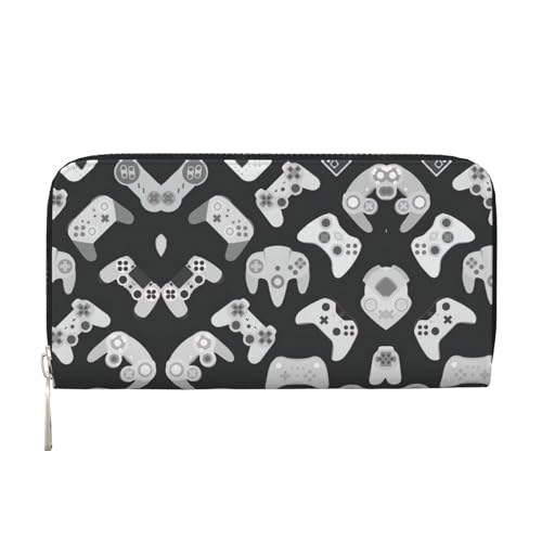 HTTUP Game-Controller-Druck, lässige Clutch, Geldbörse, Handbrieftasche für Damen, stilvoll, reisefreundlich, Schwarz, Einheitsgröße, Kunst HTTUP Game-Controller-Druck, lässige Clutch, Geldbörse, Handbrieftasche für Damen, stilvoll, reisefreundlich, Schwarz, Einheitsgröße, Kunst von HTTUP