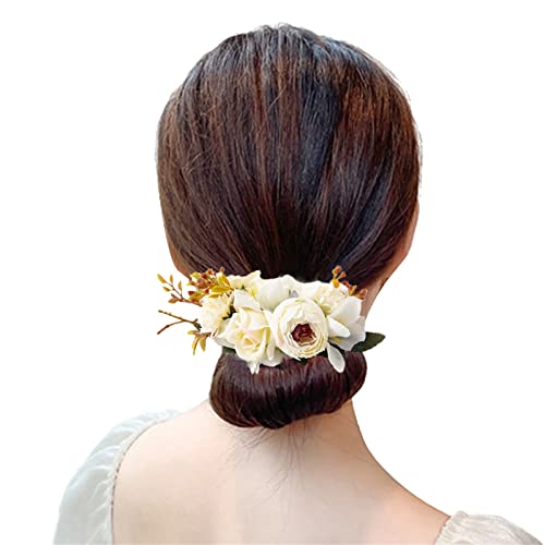 Blumen-Haarkämme für Frauen, florale Haarkämme, Braut-Haarkamm, Kopfschmuck, Hochzeits-Haarkamm, Seitenkamm, Hochzeits-Haarteil von HUANIZI