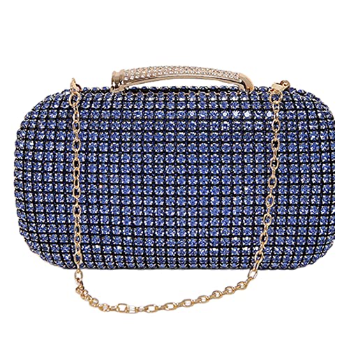 HUANIZI Abend-Clutch für Damen, Hochzeit, Clutch, Geldbörse, Kette, Umhängetasche, kleine Party-Handtasche, Crossbody-Tasche, Blau, AS THE PIC SHOW von HUANIZI